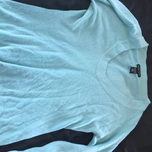 New York & Company Light Blue Knit Top